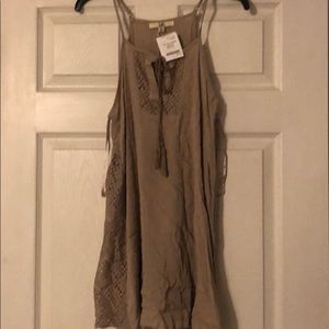 Ya Los Angeles Mocha Tank with Tie Front